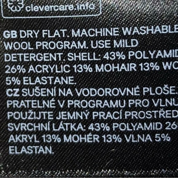 Mohair Blend Cowl Neck Gray Sweater Size Small H&M - Picture 9 of 9